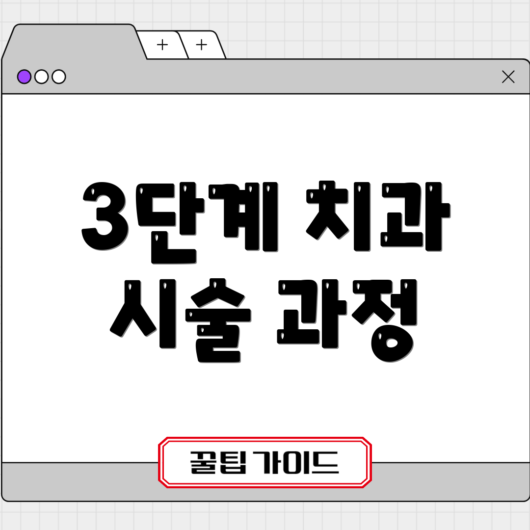 3단계 치과 시술 과정