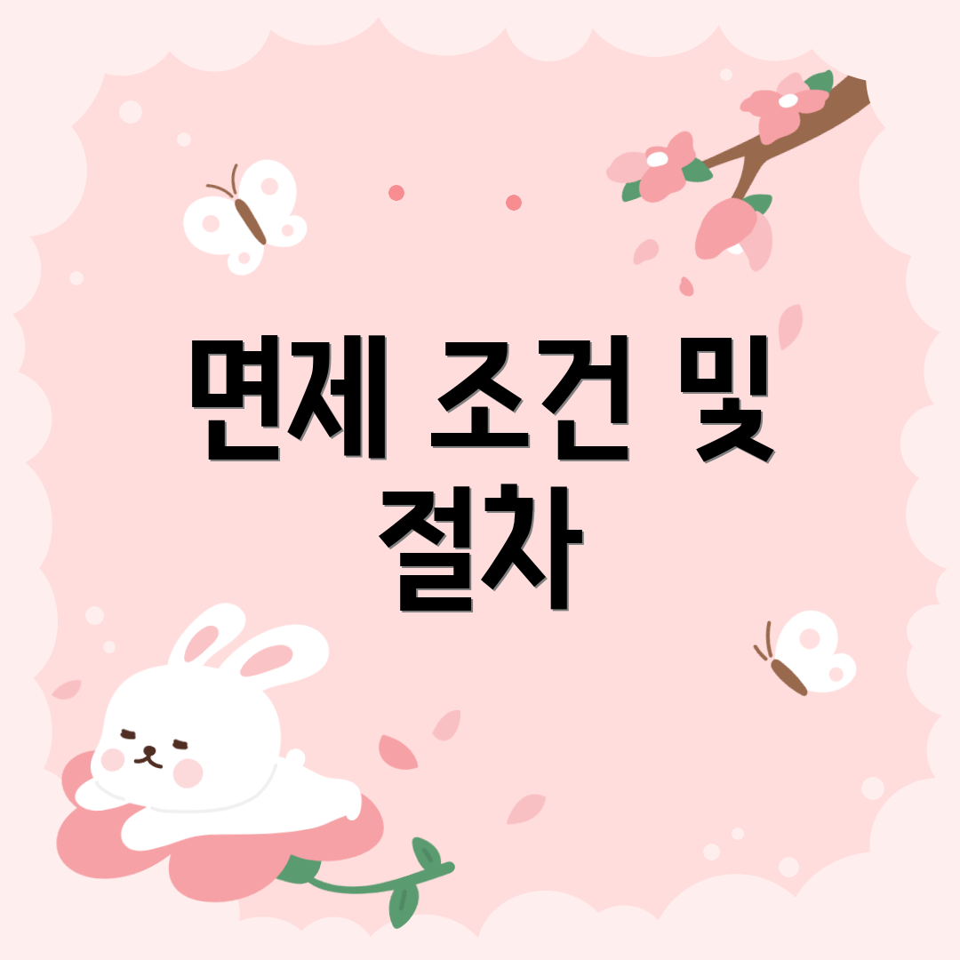 면제 조건 및 절차