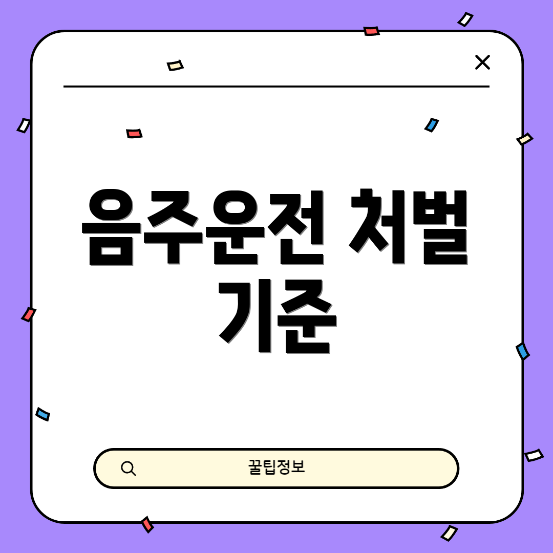 음주운전 처벌 기준