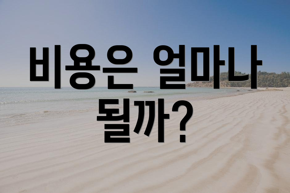 비용은 얼마나 될까?