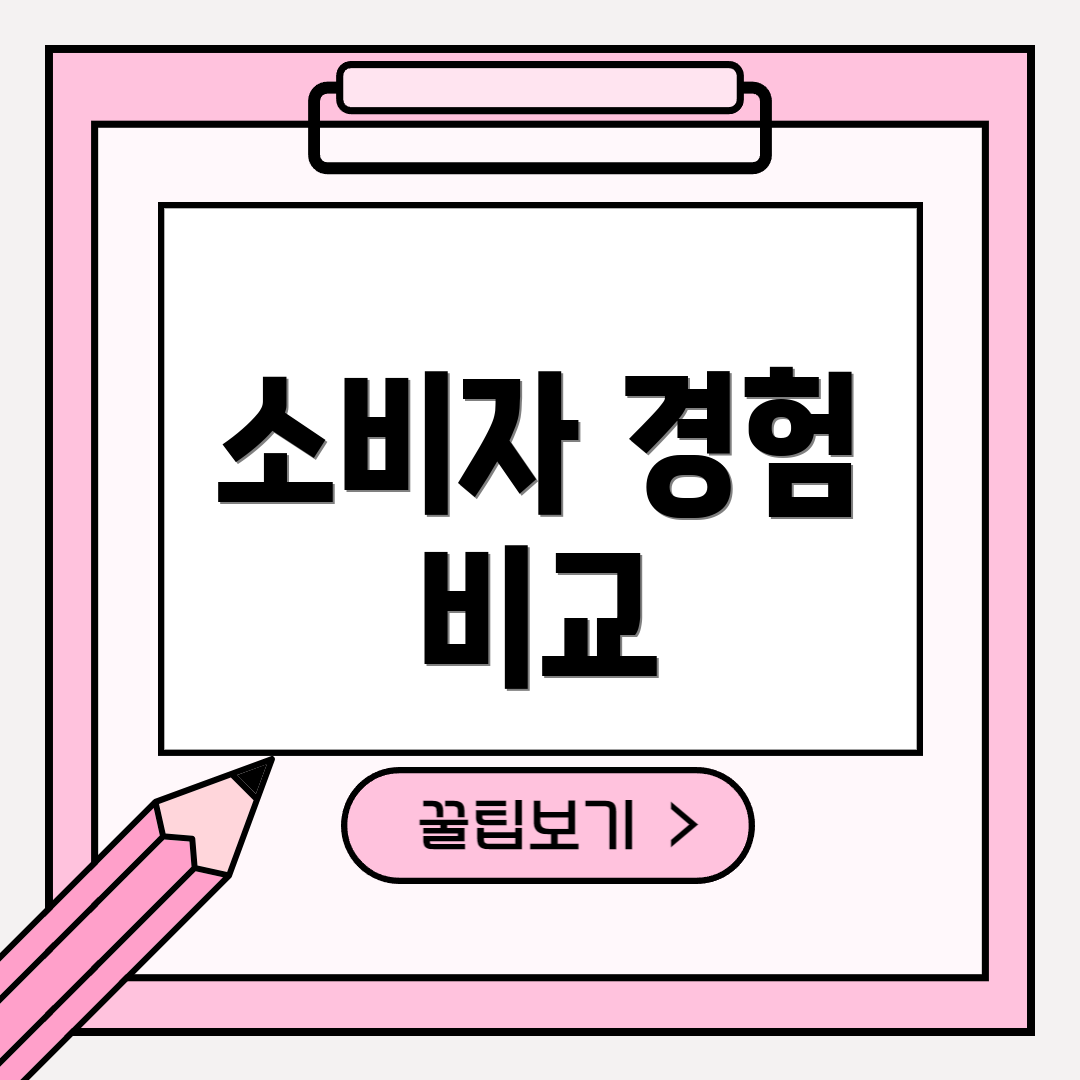 소비자 경험 비교