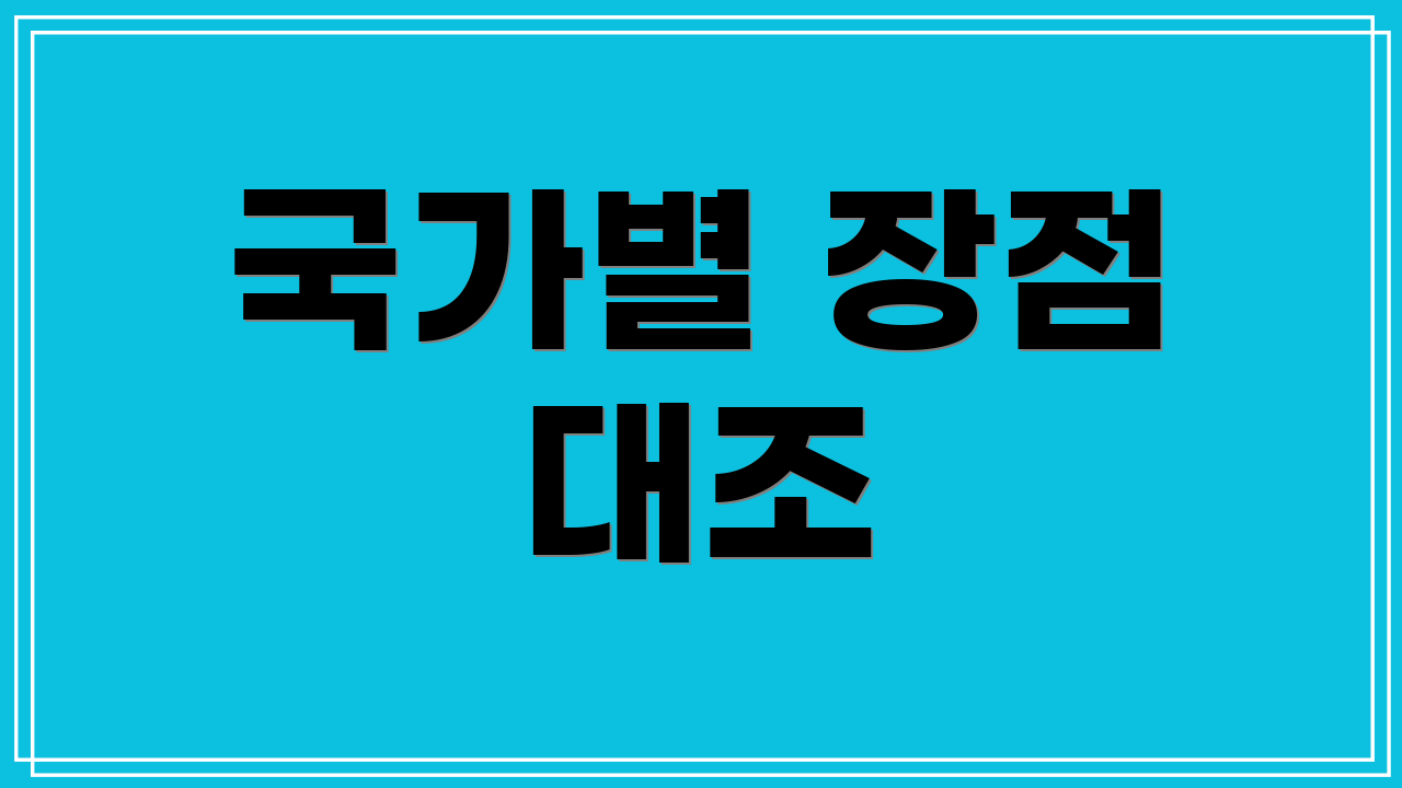국가별 장점 대조