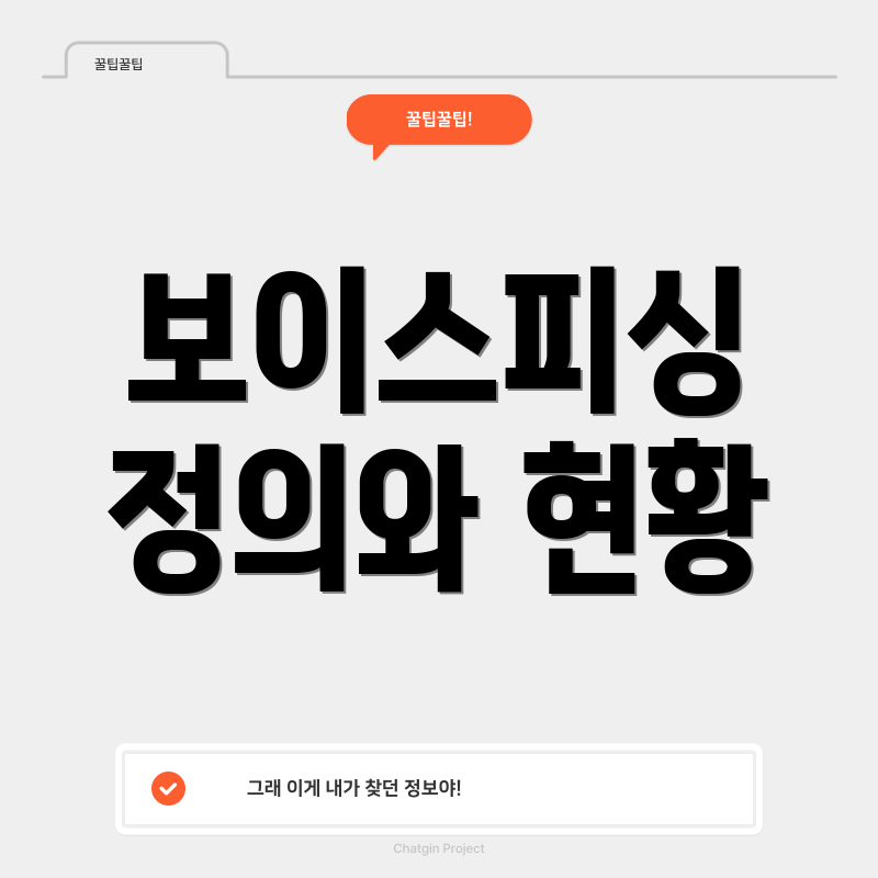 보이스피싱 정의와 현황