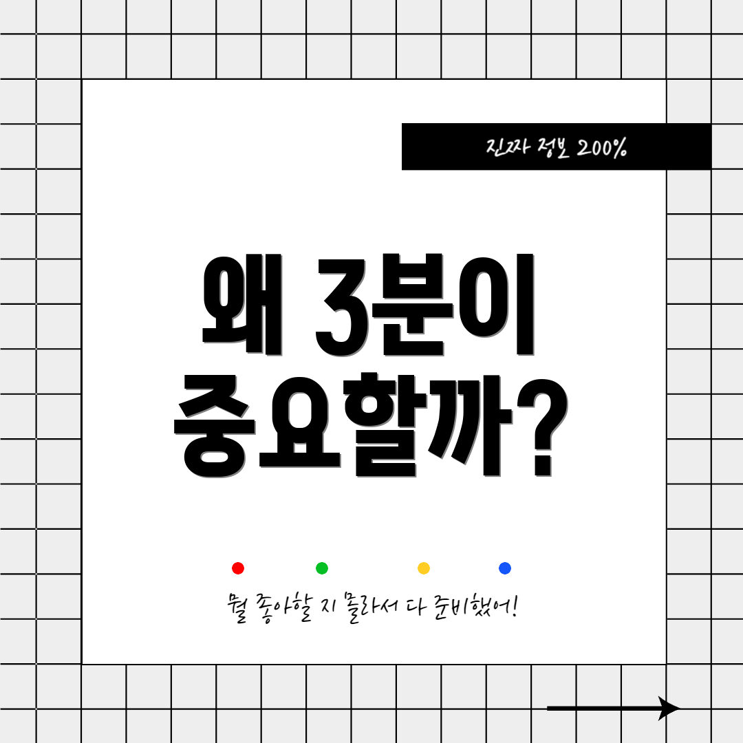 왜 3분이 중요할까?