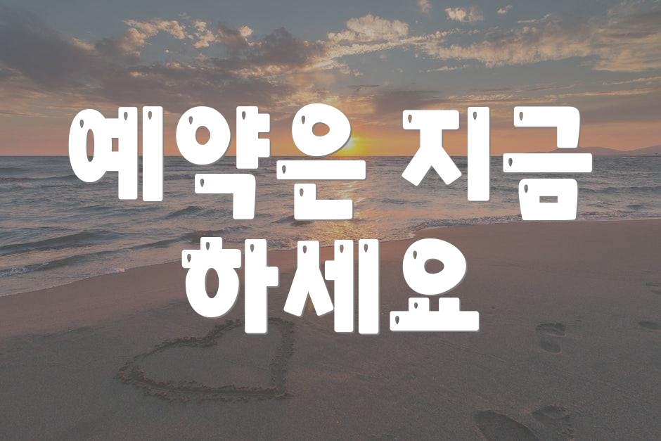 예약은 지금 하세요