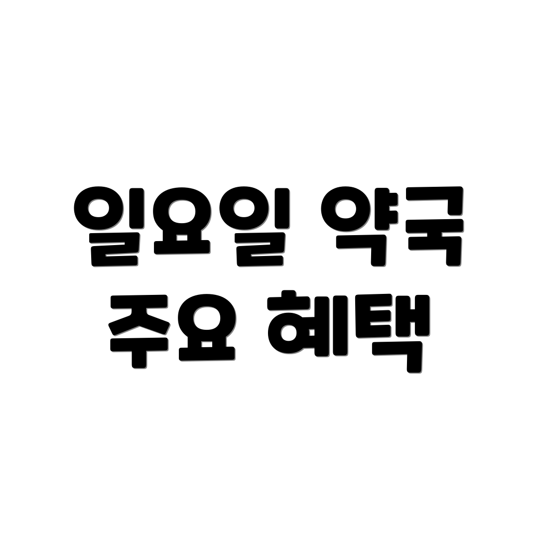일요일 약국 주요 혜택