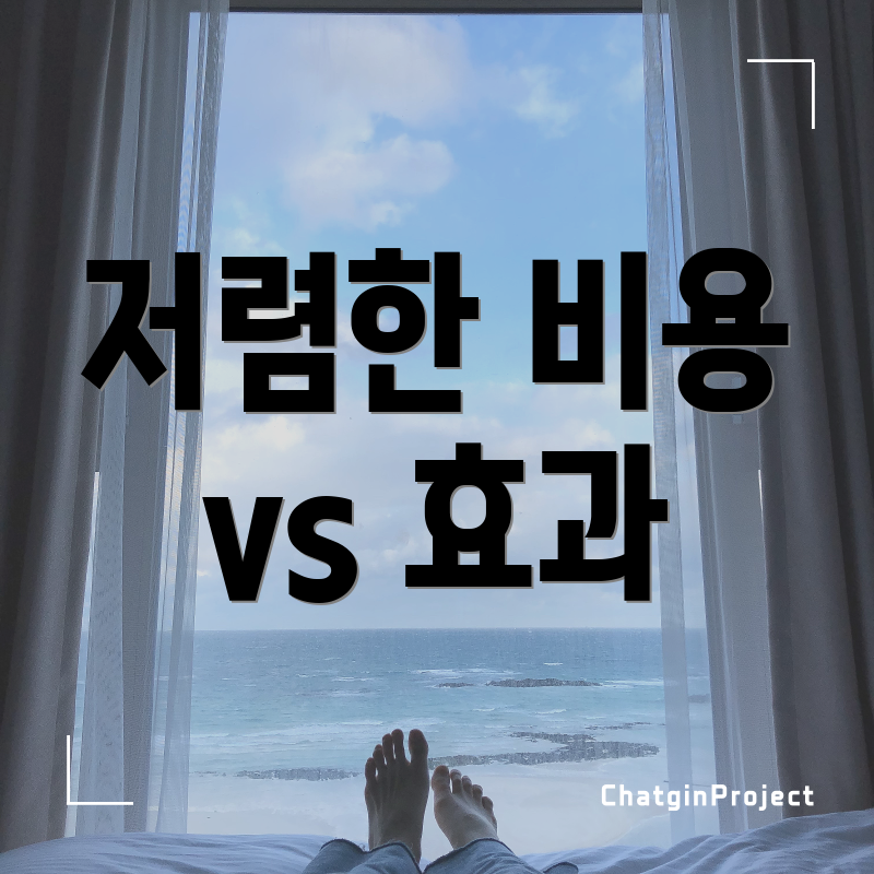저렴한 비용 vs 효과