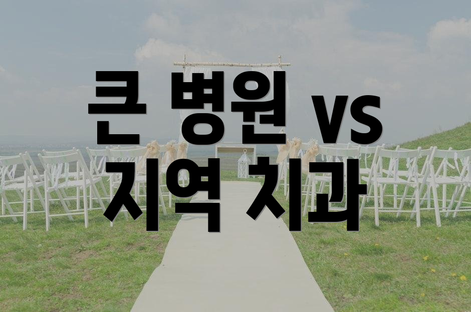 큰 병원 vs 지역 치과