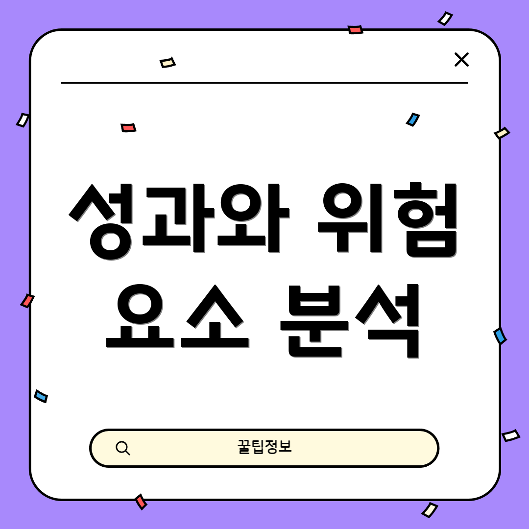 성과와 위험 요소 분석