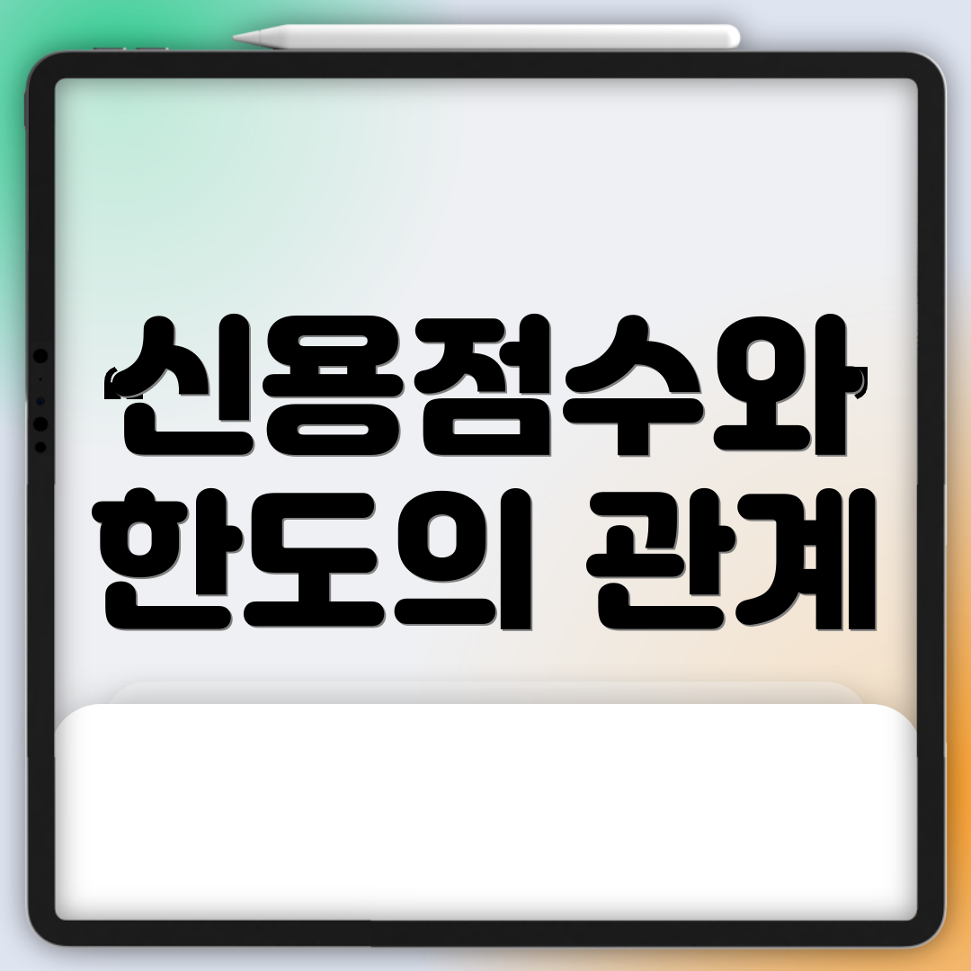 신용점수와 한도의 관계
