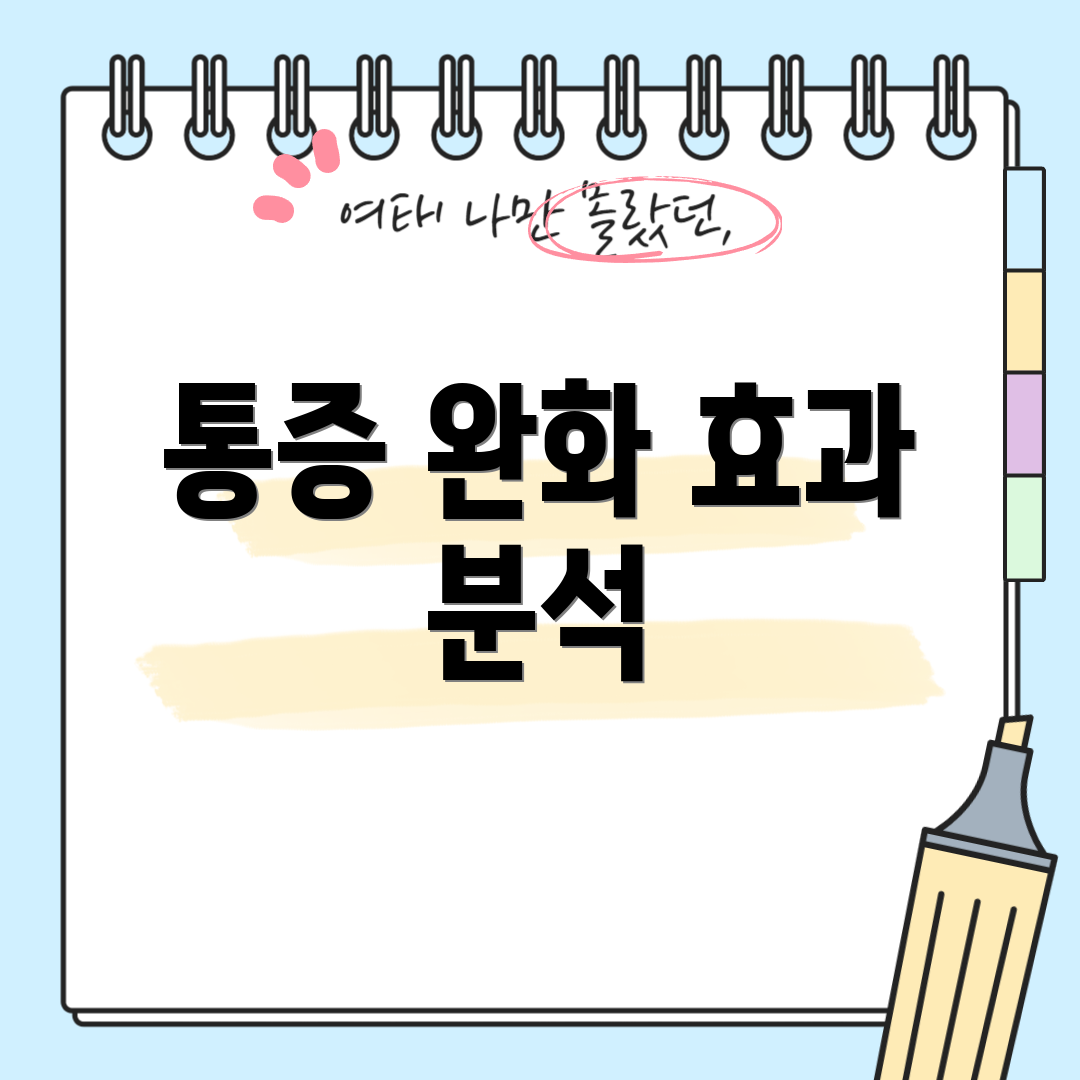 통증 완화 효과 분석