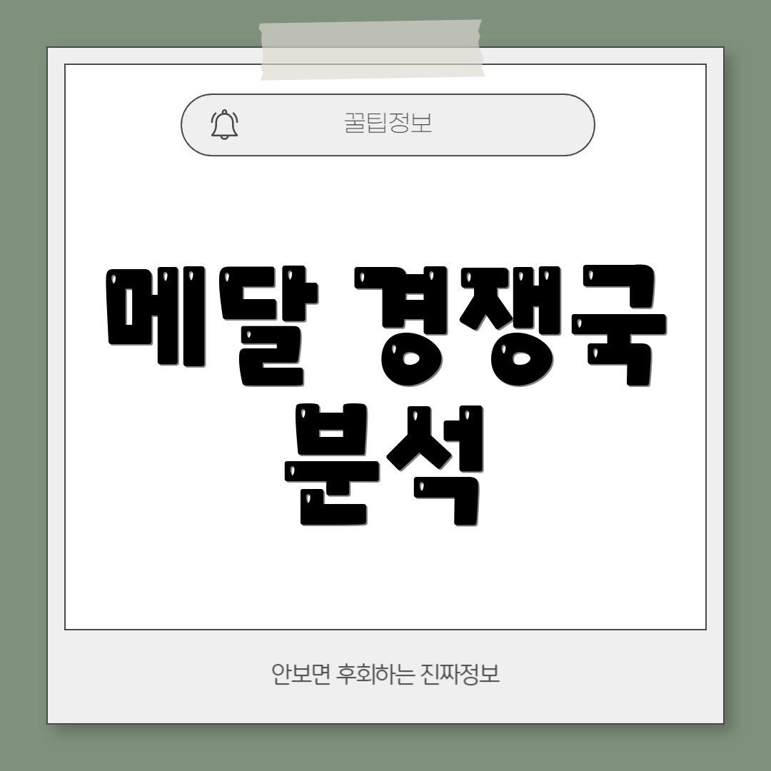 메달 경쟁국 분석