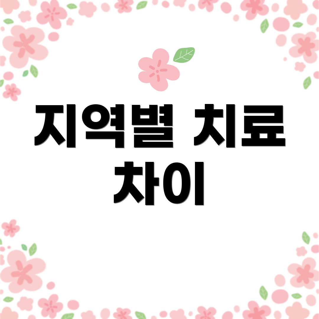 지역별 치료 차이