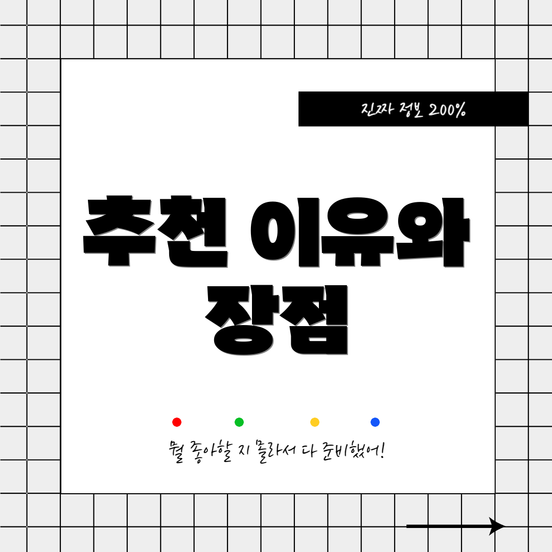 추천 이유와 장점