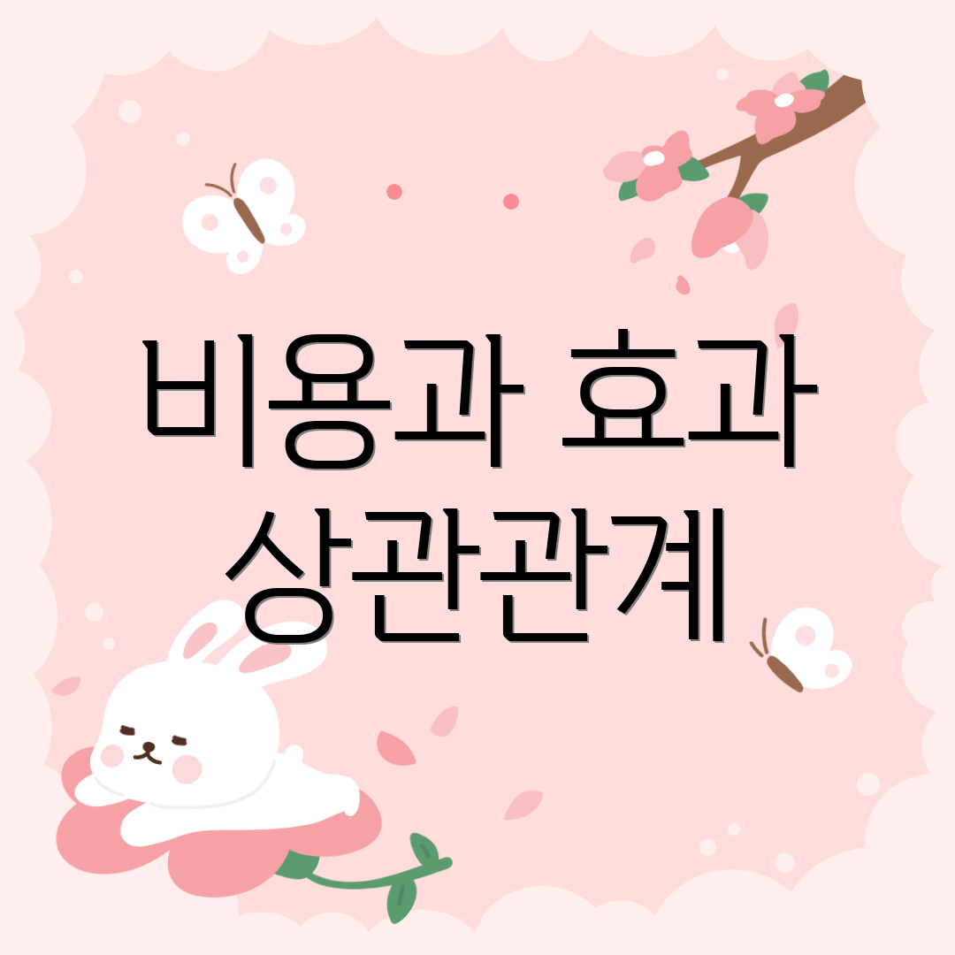 비용과 효과 상관관계