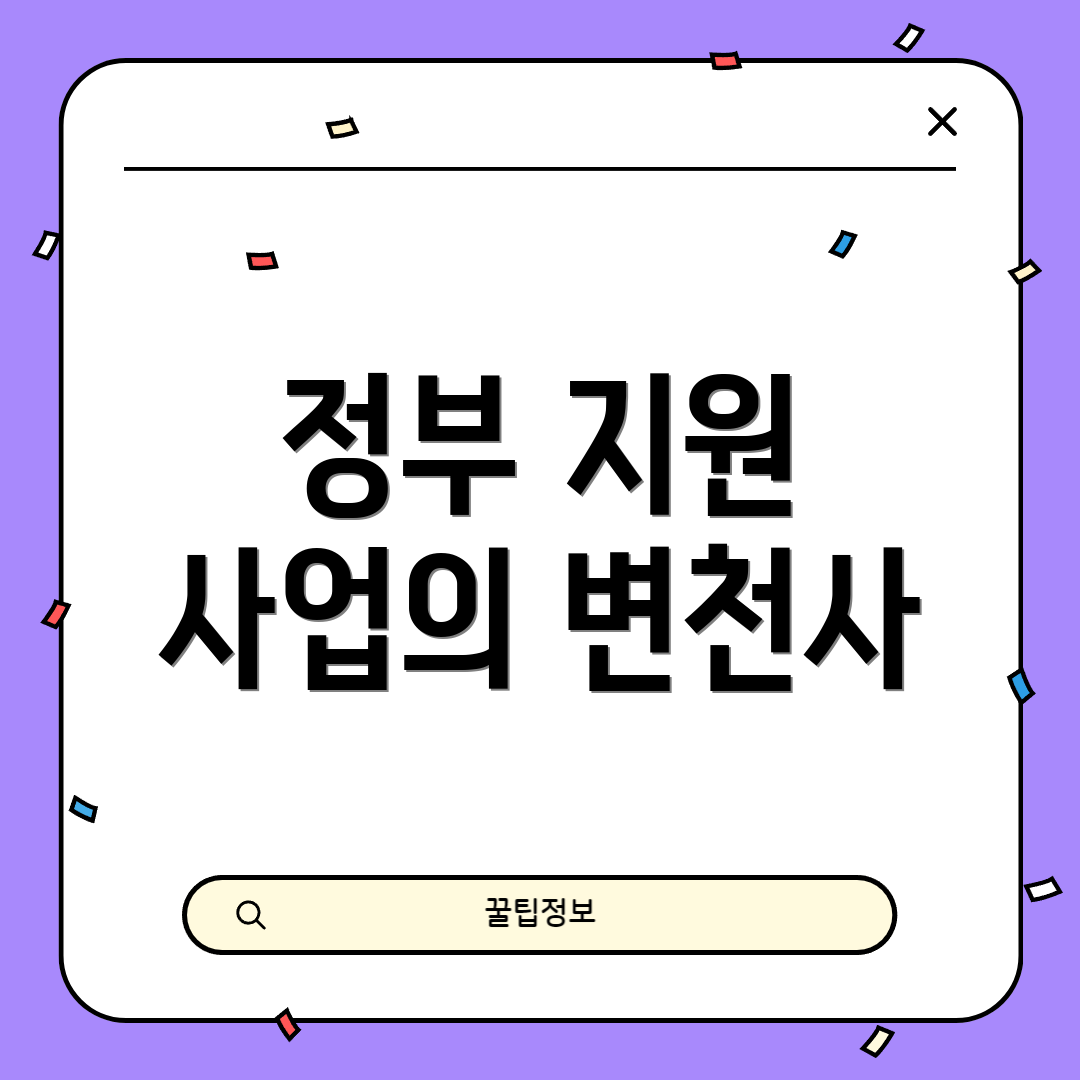 정부 지원 사업의 변천사