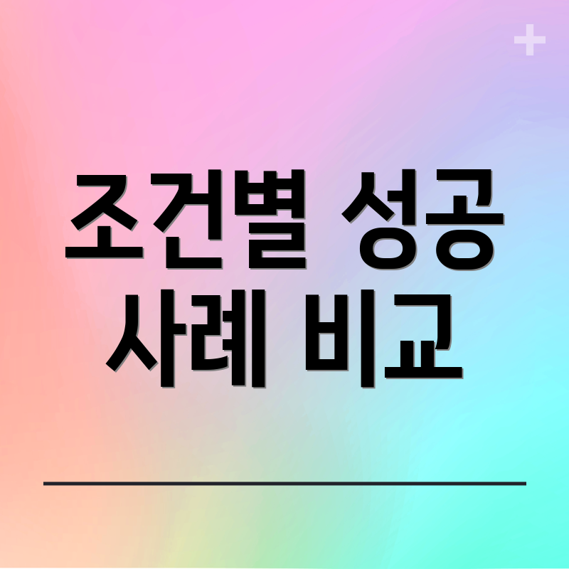 조건별 성공 사례 비교