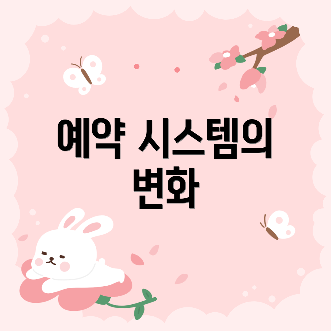 예약 시스템의 변화