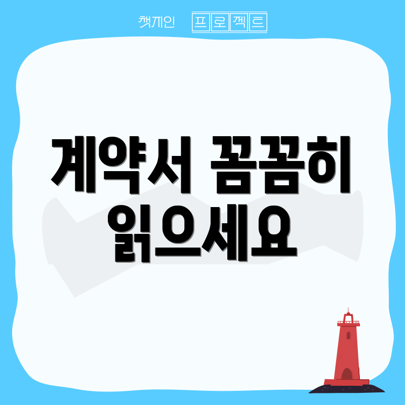 계약서 꼼꼼히 읽으세요