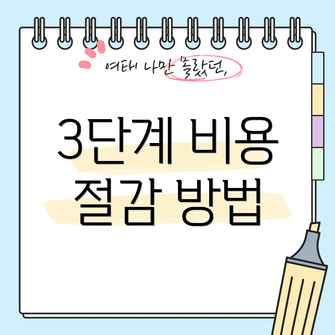 3단계 비용 절감 방법