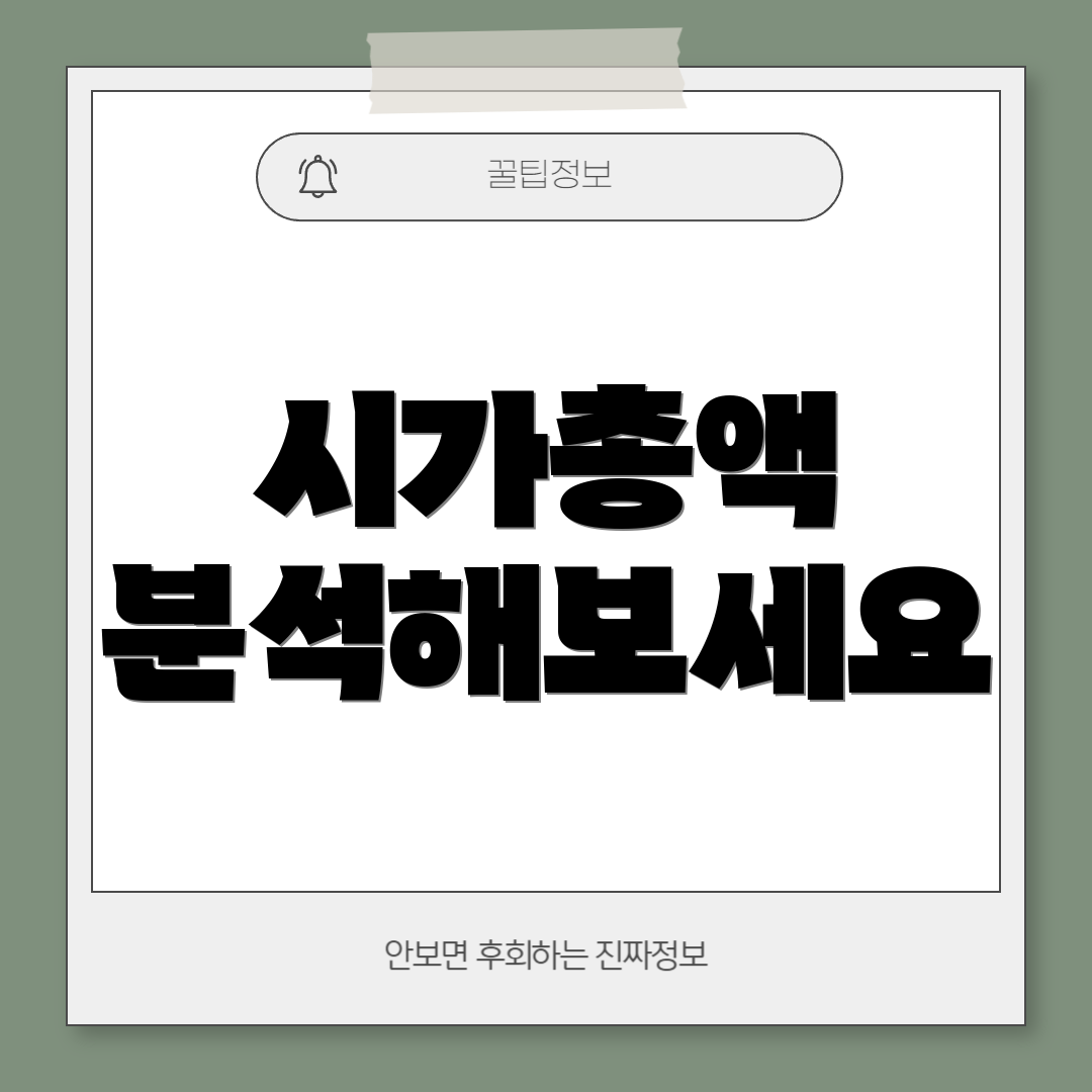 시가총액 분석해보세요
