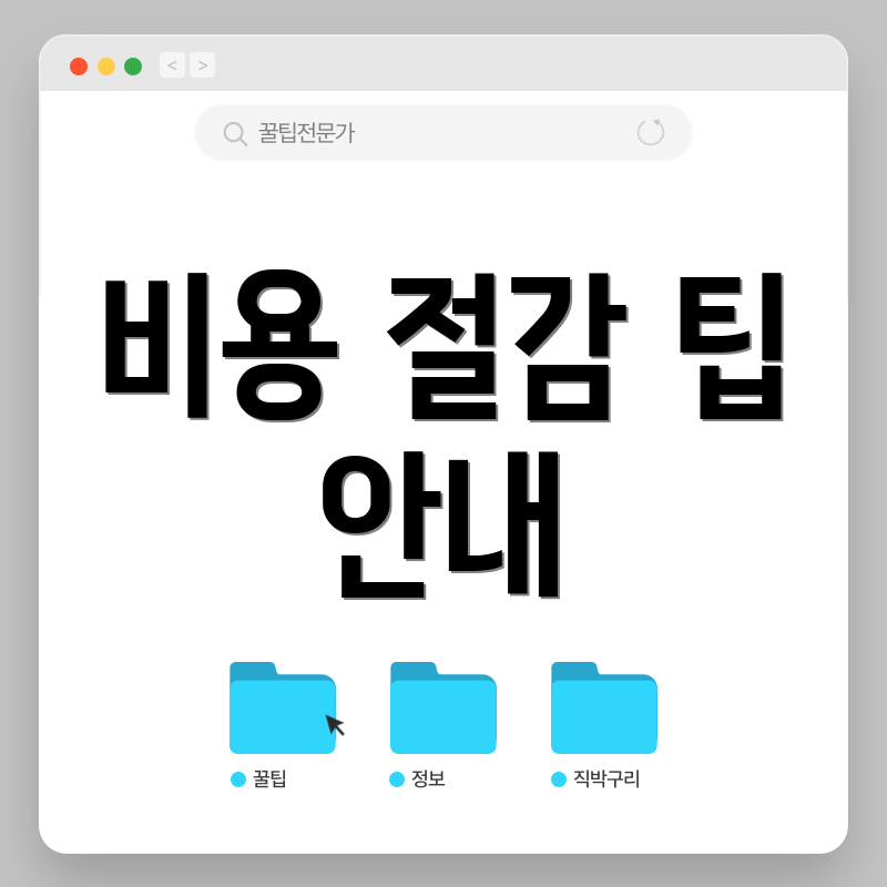 비용 절감 팁 안내