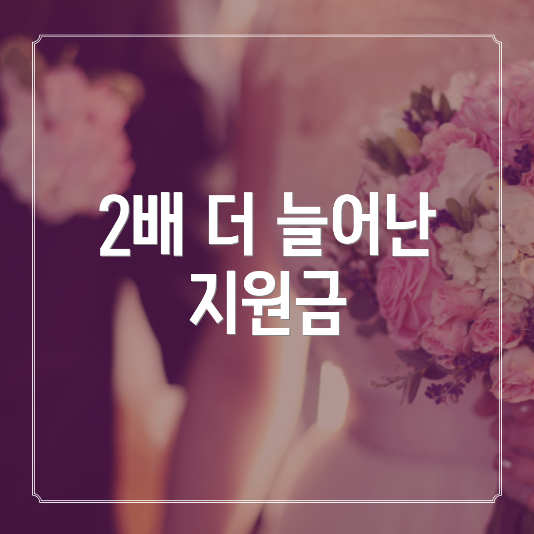 2배 더 늘어난 지원금