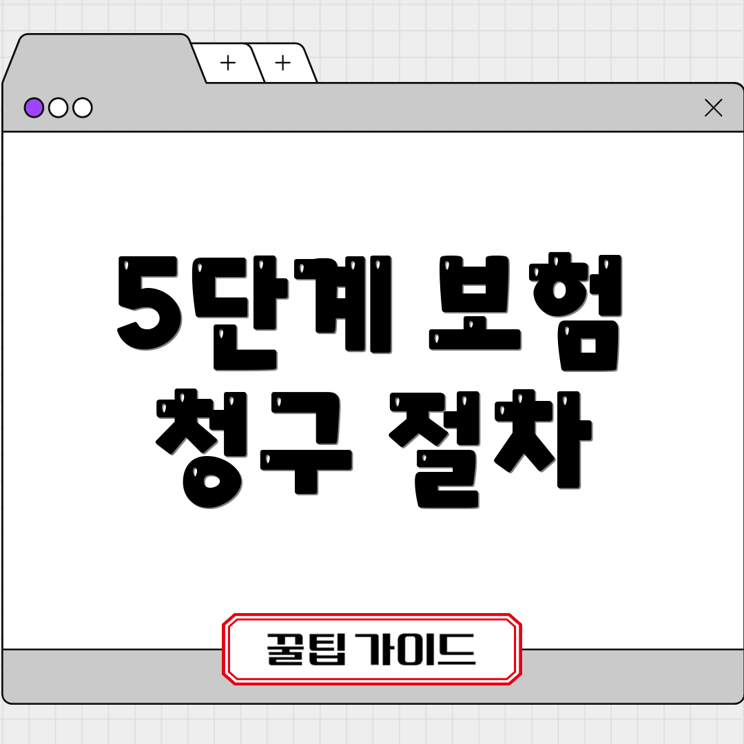 5단계 보험 청구 절차