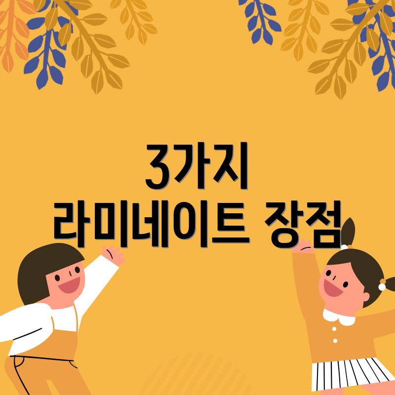 3가지 라미네이트 장점
