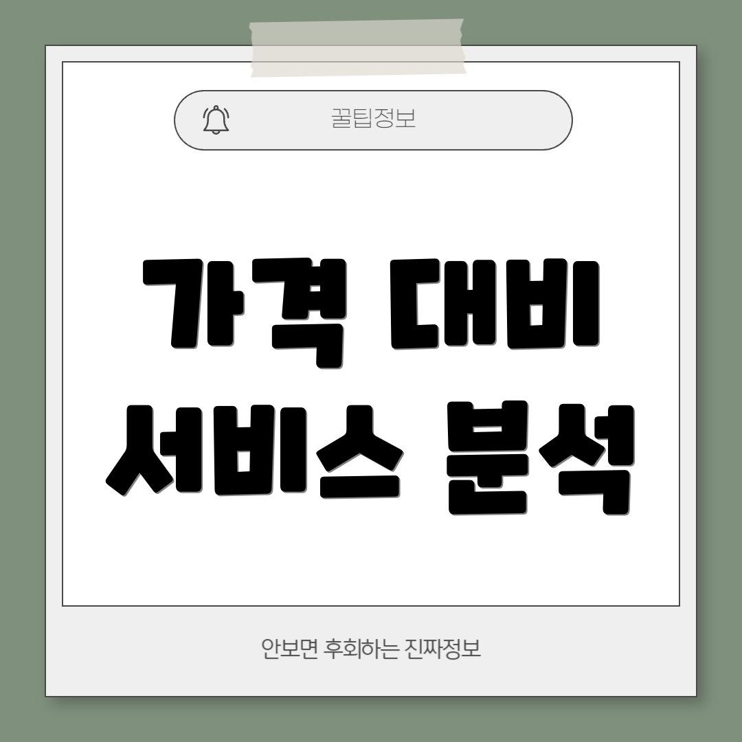 가격 대비 서비스 분석