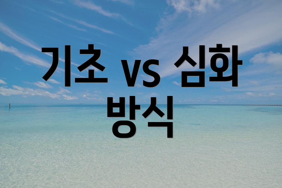 기초 vs 심화 방식