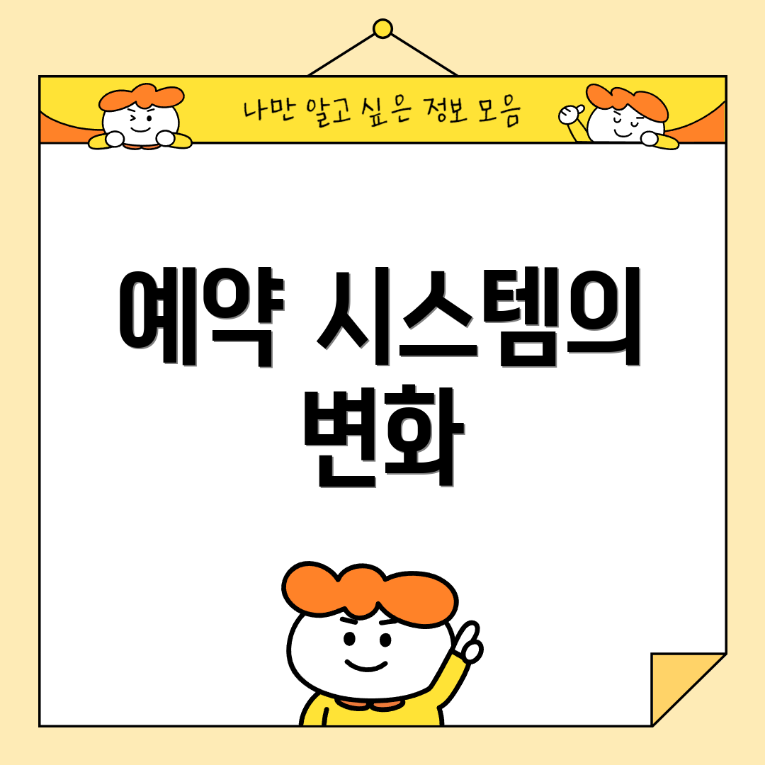예약 시스템의 변화