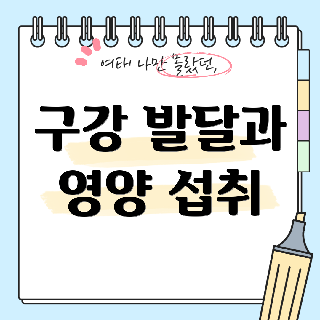 구강 발달과 영양 섭취