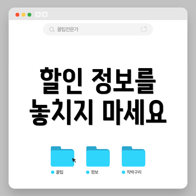 할인 정보를 놓치지 마세요