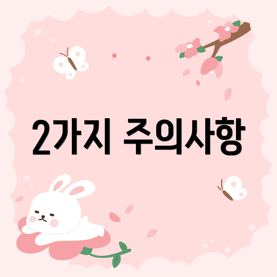 2가지 주의사항