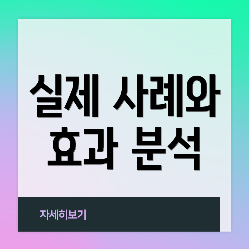 실제 사례와 효과 분석