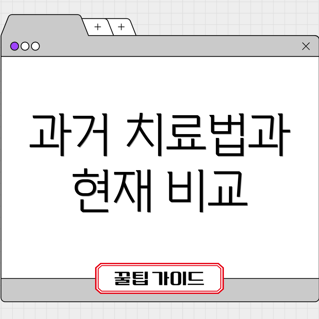 과거 치료법과 현재 비교