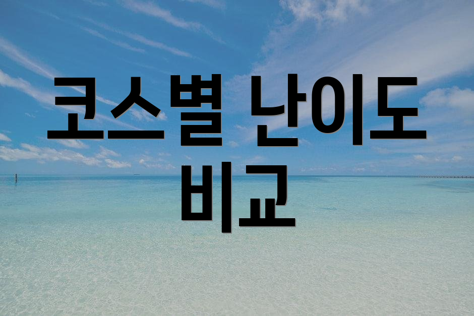 코스별 난이도 비교