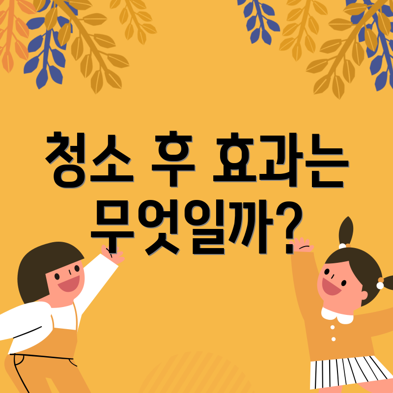 청소 후 효과는 무엇일까?