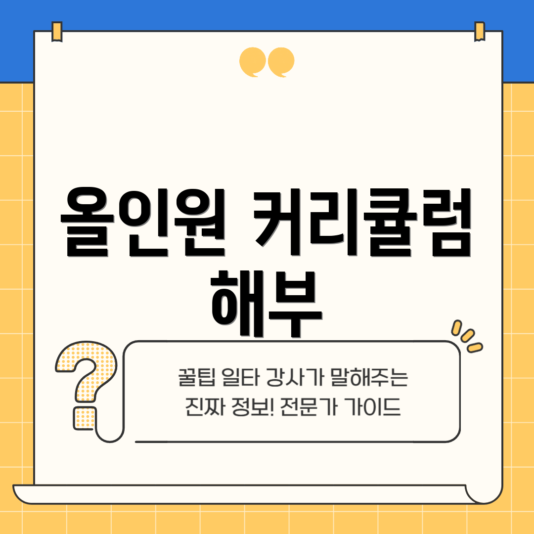 올인원 커리큘럼 해부