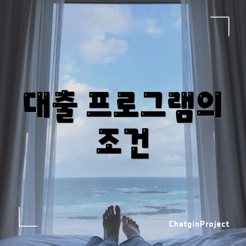 대출 프로그램의 조건