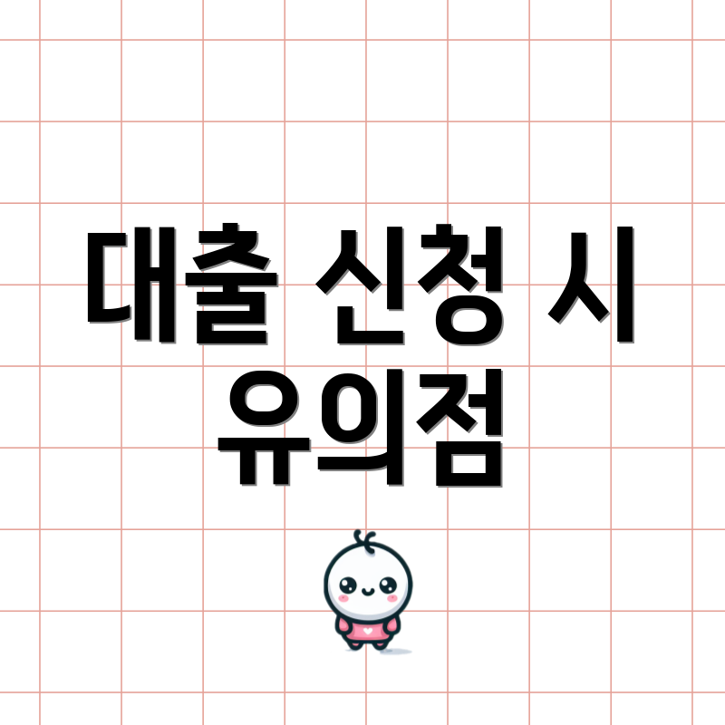 대출 신청 시 유의점