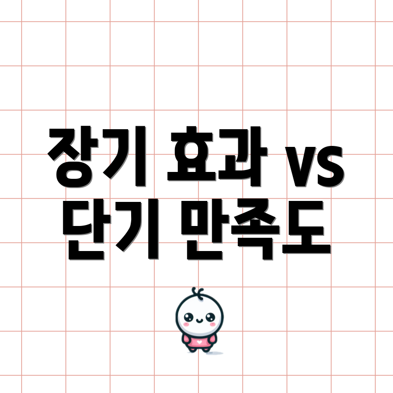 장기 효과 vs 단기 만족도