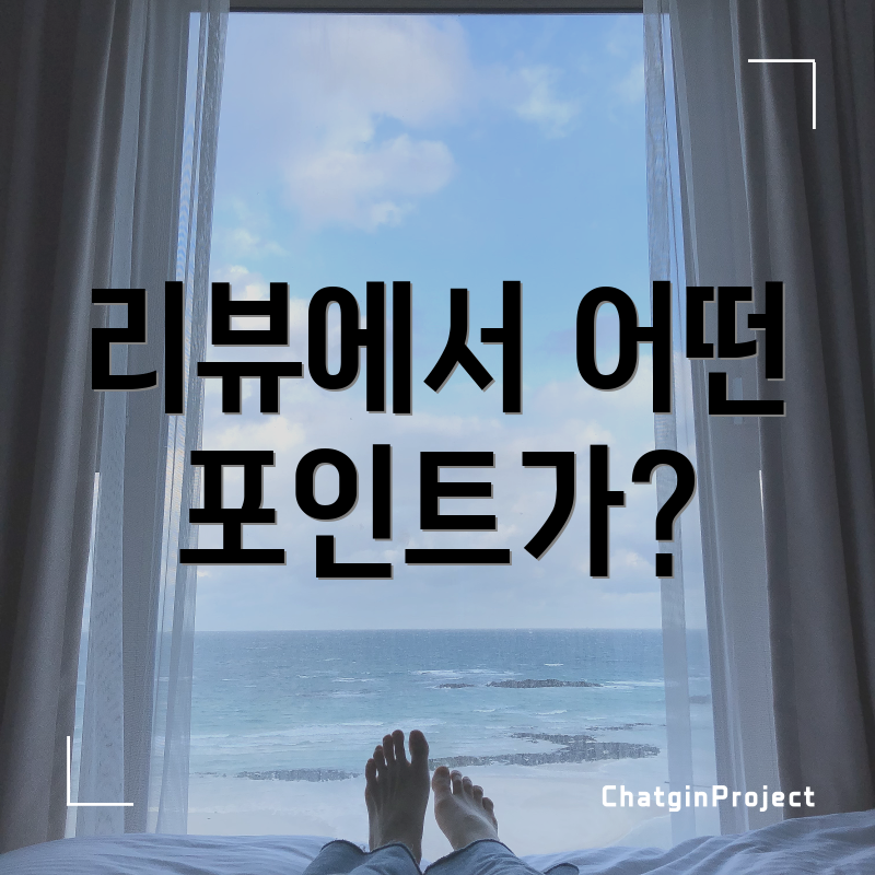 리뷰에서 어떤 포인트가?