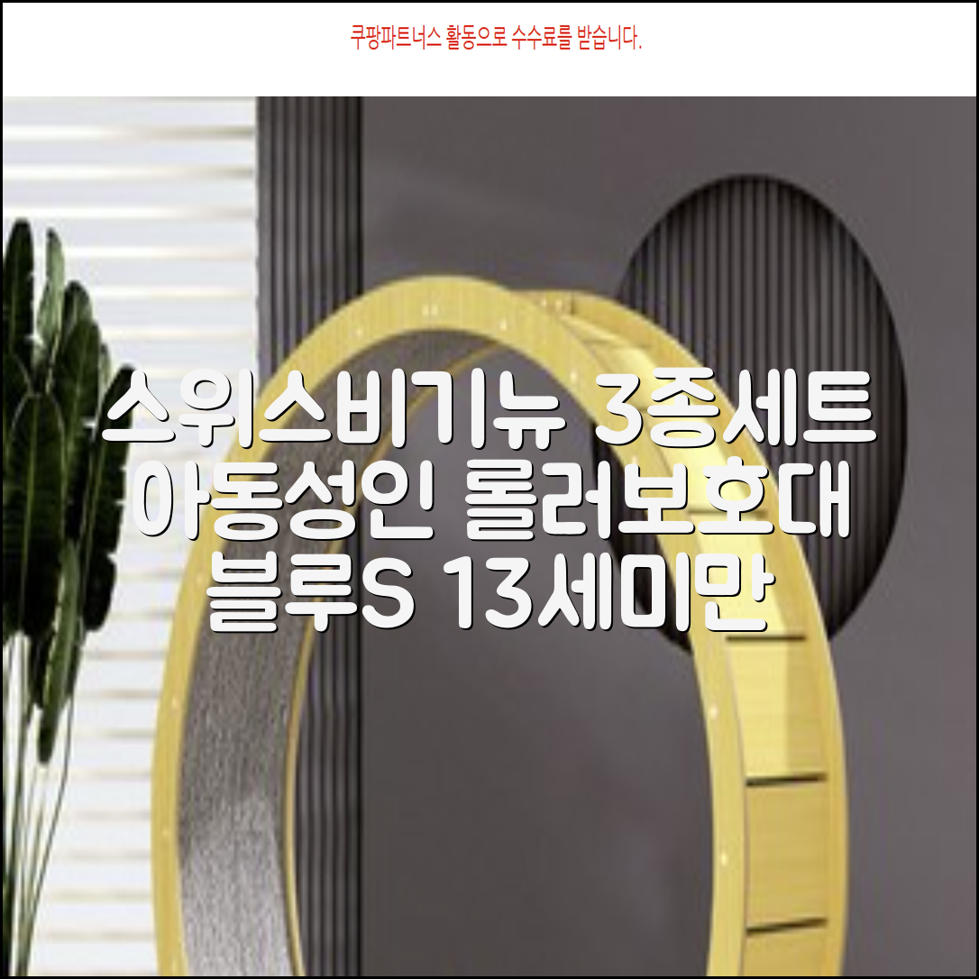 스위스비기뉴 일반형 인라인보호대 3종세트 아동 성인, 일반S(13세미만)블루, 1개 추천 리뷰