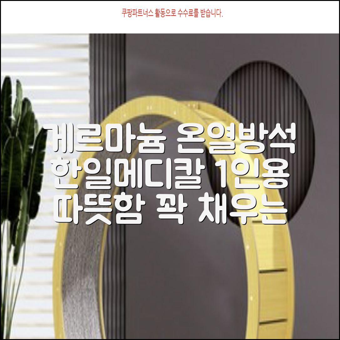 한일메디칼 GERMANIUM 게르마늄 온열 건강방석, 1인용 48X48mm, 1개 추천 리뷰